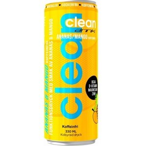 Clean Drink BCAA 330 ml - ananas a mango bez kofeinu VÝPRODEJ (DMT 19.12.2023)