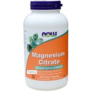 Now Foods Magnesium Citrate, Hořčík citrát 240 kapslí