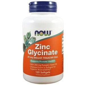 Now Foods Zinc Glycinate 30 mg 120 kapslí