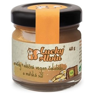Lucky Alvin Arašídy + mléčná vegan čokoláda a mořská sůl 40 g VÝPRODEJ 27.12.2023