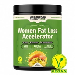 GreenFood Performance Women Fat Loss Accelerator 420 g - mango + Šejkr 500 ml ZDARMA