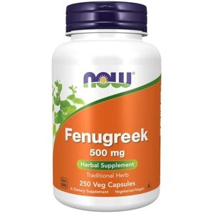 Now Foods Fenugreek, Pískavice řecké seno 500 mg 250 rostlinných kapslí