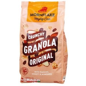 Mornflake Crunchy Granola 500 g Original - hrozinky, mandle, med