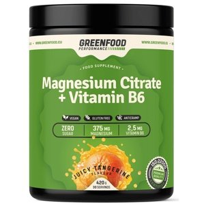 GreenFood Magnesium Citrate + Vitamín B6 420 g - Mandarinka