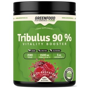 GreenFood Performance Tribulus 420 g - malina + Šejkr 500 ml ZDARMA