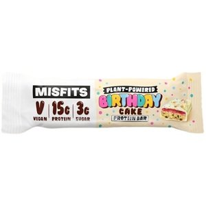 Misfits Vegan Protein Bar 45 g - White Choc Birthday Cake