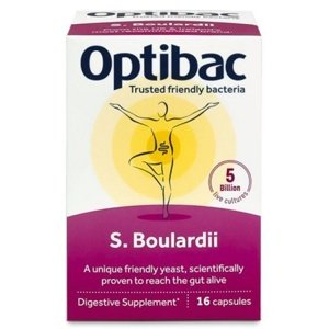 Optibac Saccharomyces Boulardii (Probiotika při průjmu) 16 kapslí
