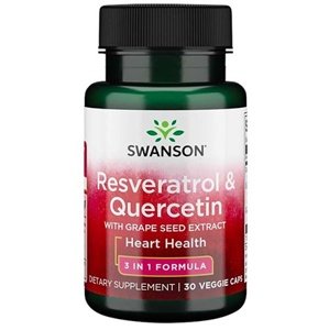 Swanson Resveratrol & Quercetin 30 kapslí