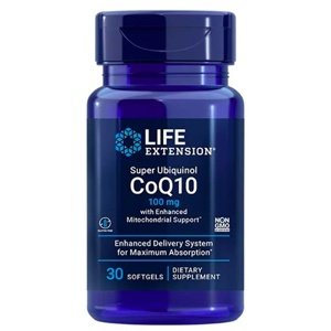 Life Extension Super Ubiquinol CoQ10 with Enhanced Mitochondrial Support 100 mg 30 kapslí