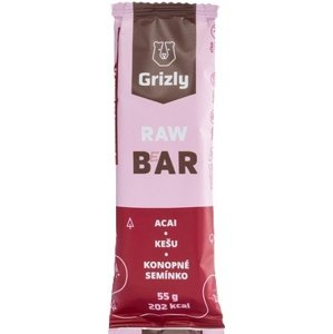 GRIZLY RAW Bar 55 g acai-kešu-konopné semínko