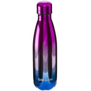 SIM bottle Láhev Metal z nerezové oceli 500 ml - růžově modrý gradient