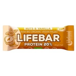 Lifefood Lifebar Protein BIO 47 g - oříšek s vanilkou