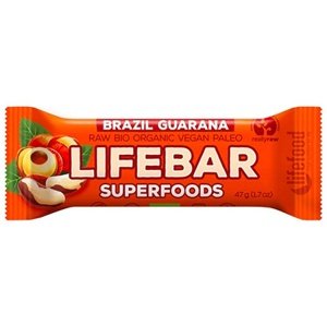 Lifefood Lifebar Superfoods Raw BIO 47 g - guarana/para ořechy