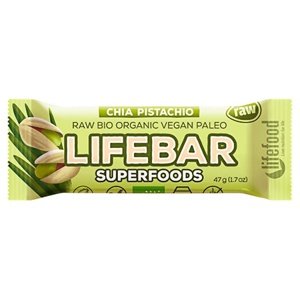 Lifefood Lifebar Superfoods Raw BIO 47 g - pistácie/chia