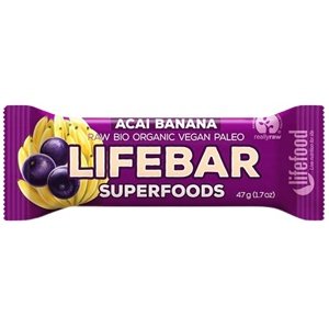 Lifefood Lifebar Superfoods Raw BIO 47 g - acai/banán