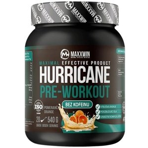 MAXXWIN Hurricane Pre-Workout NO Caffeine 540 g - pomeranč