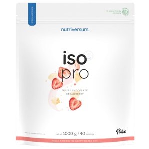 Nutriversum Iso Pro Protein 1000 g - bílá čokoláda/jahoda