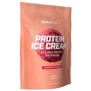 Biotech USA BiotechUSA Protein Ice Cream 500g - jahoda PROŠLÉ DMT