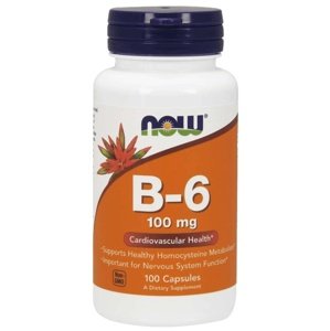 Now Foods Vitamin B6 100 mg 100 kapslí