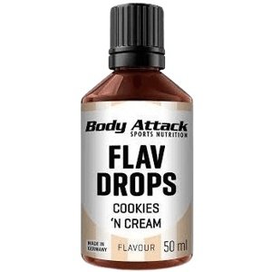 Body Attack Flav Drops 50 ml - Cookies & Cream