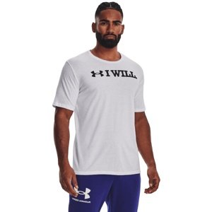 Pánské bavlněné tričko Under Armour I Will SS - white - XL - 1379023-100