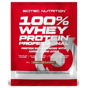 Scitec Nutrition Scitec 100% Whey Protein Professional 30 g - jahoda/bílá čokoláda