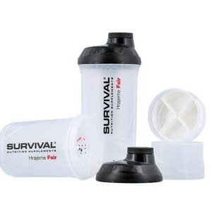 Survival Šejkr transparentní se zásobníky 600 ml + 200 ml + 150 ml