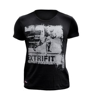 Extrifit Tričko černé LOGO šedé - L