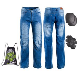 Pánské moto jeansy W-TEC Davosh  L  modrá