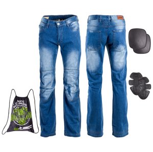 Pánské moto jeansy W-TEC Shiquet  modrá  4XL