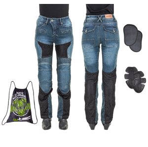 Dámské moto jeansy W-TEC Bolftyna  modro-černá  S