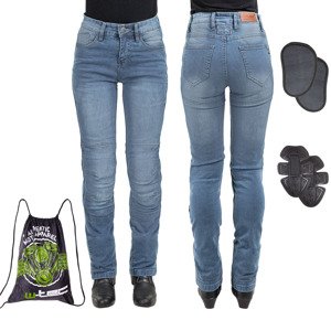 Dámské moto jeansy W-TEC Lustipa  M  modrá