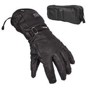 Kožené vyhřívané lyžařské a moto rukavice Glovii GS5  černá  XL