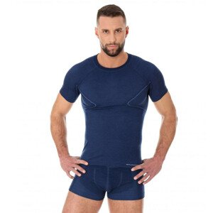 Pánské tričko Brubeck Active Wool s krátkým rukávem  Navy Blue  L