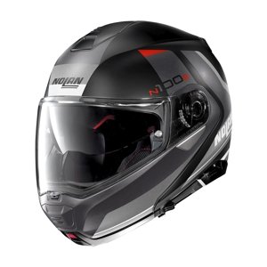 Moto helma Nolan N100-5 Hilltop N-Com P/J  Flat Black  M (57-58)