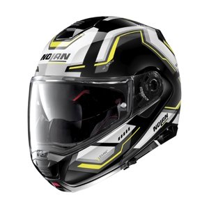 Moto helma Nolan N100-5 Upwind N-Com P/J  Glossy Black