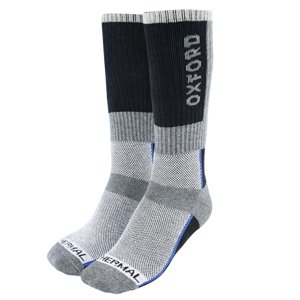 Ponožky Oxford OxSocks Thermal Regular šedé/černé/modré  S (37-43)
