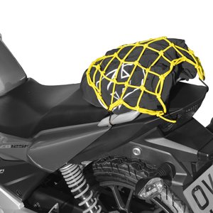 Pružná zavazadlová síť pro motocykly Oxford 38x38 žlutá fluo/refl