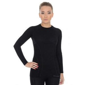 Dámské tričko Brubeck Active Wool s dlouhým rukávem  Black  XL