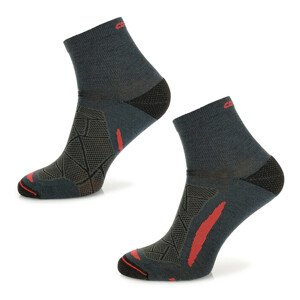 Trekingové Merino ponožky Comodo TREUL02  Black Red  35-38