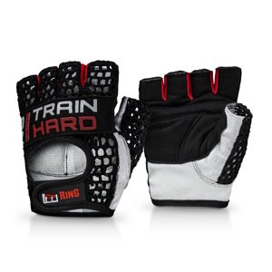 Fitness rukavice inSPORTline Pawoke  černo-bílá  XL