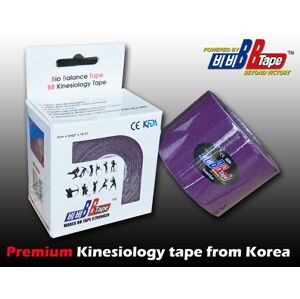 Kineziologický tejp BB Tape - 5 m x 5 cm Barva: fialová