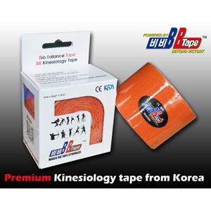 Kineziologický tejp BB Tape - 5 m x 5 cm Barva: oranžová