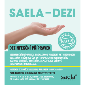 SAELA - DEZI - dezinfekce rukou Obsah: 5 000 ml