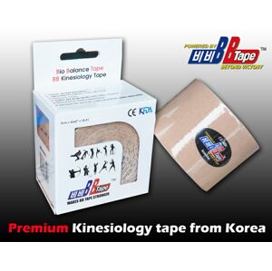 Kineziologický tejp BB Tape s turmalínem - 5mx5cm Barva: béžová