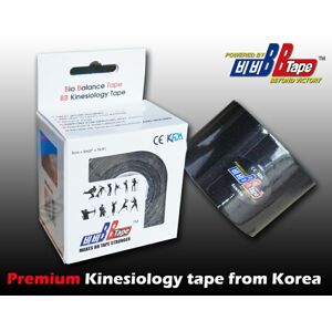 Kineziologický tejp BB Tape s turmalínem - 5mx5cm Barva: černá