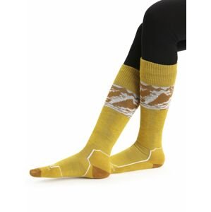 Dámské ponožky ICEBREAKER Wmns Ski+ Light OTC Alps 3D, Silent Gold/Clove/Snow velikost: L